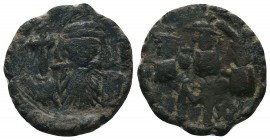 Byzantine Coins Ae,

Condition: Very Fine

Weight: 5.20 gr
Diameter: 22 mm