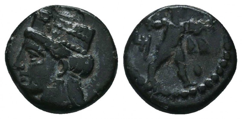 CYPRUS. Kition. Melekiathon (Circa 392/1-362 BC). Ae.
Obv: Head of Aphrodite le...