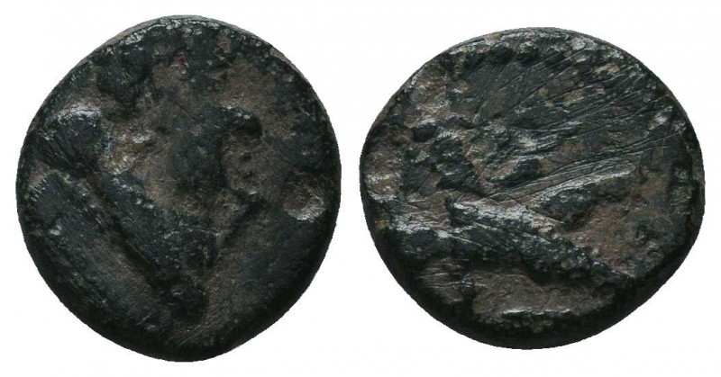 CYPRUS. Kition. Melekiathon (Circa 392/1-362 BC). Ae.
Obv: Head of Aphrodite le...