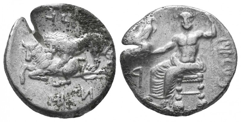 TARSOS. Cilicia. Mazaios, 361-334 B.C.
Stater. Baaltars seated l., torso facing...