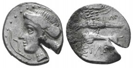 Sinope , Paphlagonia. AR Drachm, c. 410-350 BC.

Condition: Very Fine

Weight: 5.40 gr
Diameter: 20 mm