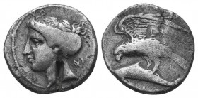 Sinope , Paphlagonia. AR Drachm, c. 410-350 BC.

Condition: Very Fine

Weight: 5.90 gr
Diameter: 19 mm