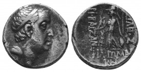 Kings of Cappadocia. Ariobarzanes I Philoromaios (96-63 BC). AR Drachm

Condition: Very Fine

Weight: 3.90 gr
Diameter: 15 mm
