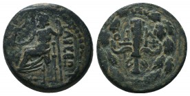CILICIA. Tarsos. Ae (164-27 BC).

Condition: Very Fine

Weight: 5.30 gr
Diameter: 18 mm