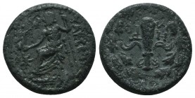 CILICIA. Tarsos. Ae (164-27 BC).

Condition: Very Fine

Weight: 5.40 gr
Diameter: 18 mm