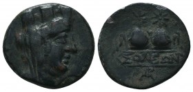 CILICIA. Soloi. Ae (Circa 2nd-1st centuries BC). 

Condition: Very Fine

Weight: 5.30 gr
Diameter: 18 mm