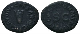 Claudius. A.D. 41-54. AE quadrans

Condition: Very Fine

Weight: 3.40 gr
Diameter: 17 mm