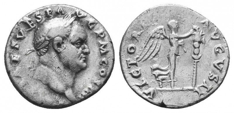 VESPASIAN. 69-79 AD. AR Denarius. Judaea Capta issue. Rome mint. Struck 72-73 AD...