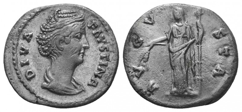 Diva Faustina I (+141 AD). AR Denarius

Condition: Very Fine

Weight: 3.00 g...