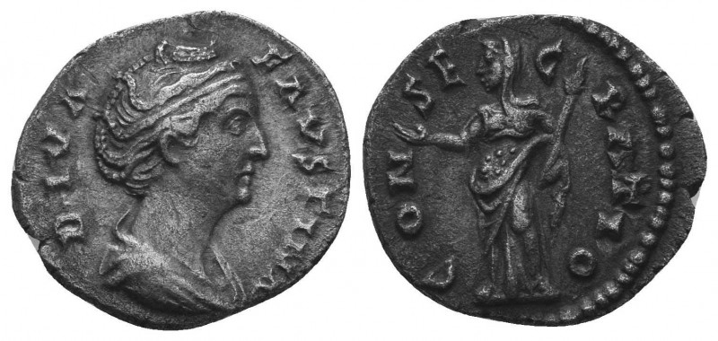 Diva Faustina I (+141 AD). AR Denarius

Condition: Very Fine

Weight: 2.50 g...