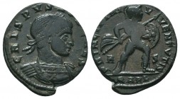 Crispus. Caesar, A.D. 317-326. AE follis

Condition: Very Fine

Weight: 2.50 gr
Diameter: 18 mm