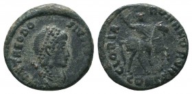 Theodosius II; 402-450 AD, Ae,

Condition: Very Fine

Weight: 2.00 gr
Diameter: 15 mm