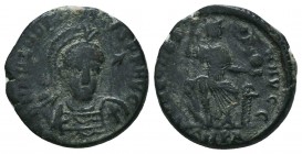 Theodosius II; 402-450 AD, Ae,

Condition: Very Fine

Weight: 3.30 gr
Diameter: 17 mm