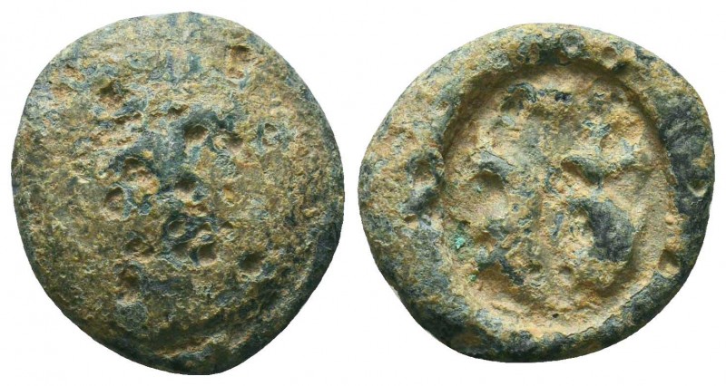 Roman conical lead seal with a depiction of serpants (?) (ca 1st/2nd cent.)

...