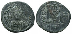 Justinian I. AE Follis , Circa 527-565 AD.

Condition: Very Fine

Weight: 23.10 gr
Diameter: 38 mm