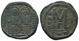 Justinian I. AE Follis , Circa 527-565 AD.

Condition: Very Fine

Weight: 14.10 gr
Diameter: 31 mm