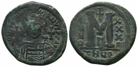 Justinian I. AE Follis , Circa 527-565 AD.

Condition: Very Fine

Weight: 18.40 gr
Diameter: 33 mm