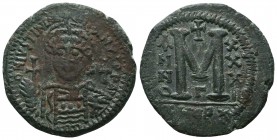 Justinian I. AE Follis , Circa 527-565 AD.

Condition: Very Fine

Weight: 17.40 gr
Diameter: 32 mm
