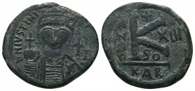 Justinian I. AE Half Follis , Circa 527-565 AD. Cartage Mint!

Condition: Very Fine

Weight: 15.70 gr
Diameter: 32 mm