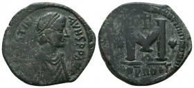 Justinian I AE Follis 527-565 AD

Condition: Very Fine

Weight: 14.70 gr
Diameter: 30 mm