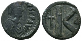 Justinian I AE Follis 527-565 AD

Condition: Very Fine

Weight: 8.30 gr
Diameter: 24 mm