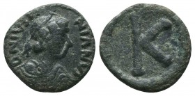 Justinian I AE, Circa 527-565 AD

Condition: Very Fine

Weight: 1.80 gr
Diameter: 18 mm