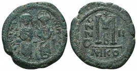 Justin II , with Sophia (565-578 AD). AE Follis

Condition: Very Fine

Weight: 13.70 gr
Diameter: 29 mm