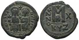 Justin II , with Sophia (565-578 AD). AE Follis

Condition: Very Fine

Weight: 12.50 gr
Diameter: 32 mm