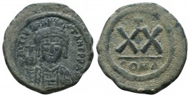 Maurice Tiberius Follis, AD 586-587 AE

Condition: Very Fine

Weight: 6.00 gr
Diameter: 22 mm