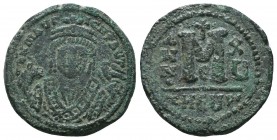 Maurice Tiberius Follis, AD 586-587 AE

Condition: Very Fine

Weight: 12.50 gr
Diameter: 30 mm