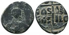 Anonymous Follis AE 9th - 10th Century AD. 

Condition: Very Fine

Weight: 5.30 gr
Diameter: 24 mm
