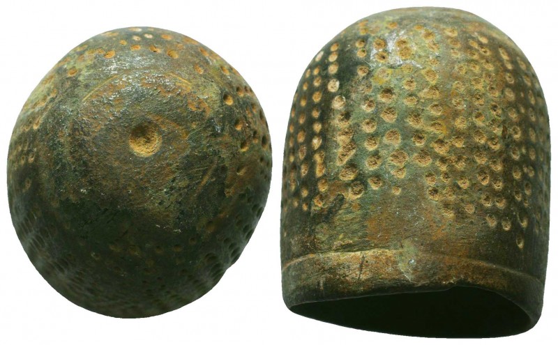 Medieval/Crusades Europe, c. 9th-14th century AD. Bronze Thimble,

Condition: ...