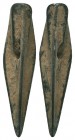Ancient Greek Arrow head, ca. 500 - 300 B.C.

Condition: Very Fine

Weight: 4,3gr
Diameter: 35mm