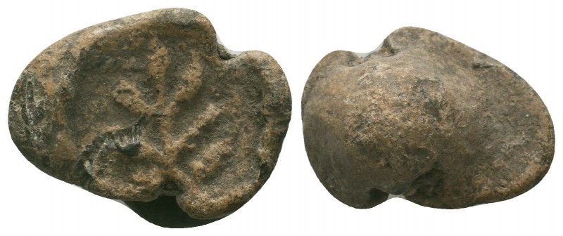 Ancient Roman Lead Bulla!

Condition: Very Fine

Weight: gr
Diameter: mm