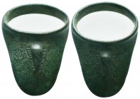 Byzantine Empire, c. 8th-12th century. Bronze Archers ring inscription on it !

Condition: Very Fine

Weight: 13.2gr
Diameter: 26.5mm , 40mm