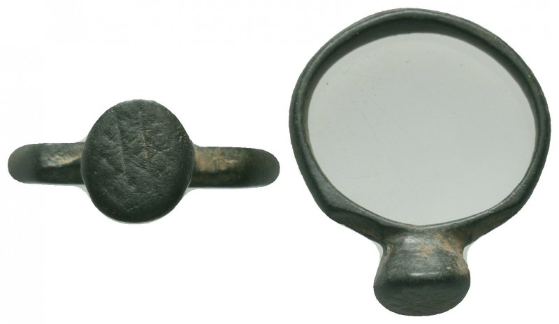 Byzantine Empire, c. 8th-12th century. Bronze ring 

Condition: Very Fine

W...