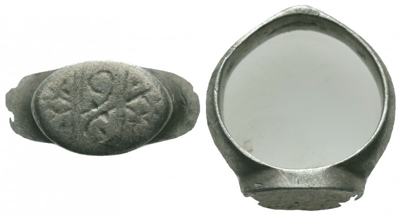 Byzantine Empire, c. 8th-12th century. Silver ring 

Condition: Very Fine

W...