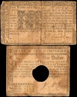 Lot of (2). MD-51 & NH-179. Maryland & New Hampshire. 1770 & 1780. $2/9 & $1. Very Good.

A duo of colonial currency notes, which include MD-51 & NH...