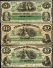 Lot of (3) Columbia, South Carolina. State of South Carolina. 1872 $5 & $10. About Uncirculated to Uncirculated.

A trio of South Carolina notes, wi...