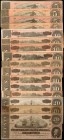 Lot of (16). T-67, 68 & 69. Confederate Currency. 1864 $5, $10, $20. Very Fine to About Uncirculated.

A large grouping of 1864 Confederate Currency...