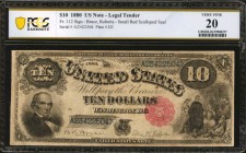 Fr. 112. 1880 $10 Legal Tender Note. PCGS Banknote Very Fine 20.

The always popular Jackass design and offered here in the Very Fine grade level. P...