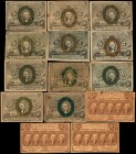Lot of (14). Fr. 1232, 1233, 1234, 1281 & 1283. 5 & 25 Cents. Very Good to About Uncirculated.

A grouping of 14 fractional notes, which include Fr....