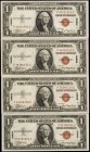 Lot of (4) Fr. 2300. 1935A $1 Hawaii Emergency Note. Choice Uncirculated.

A quartet of $1 Hawaii Emergency Notes, all of which display bright paper...