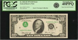 Fr. 2022-H. 1974 $10 Federal Reserve Note. St. Louis. PCGS Currency Extremely Fine 40 PPQ. Type I Inverted Overprint.

A mid-grade example of this $...