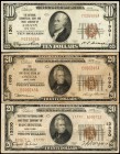 Lot of (3) New York Nationals. 1929 Ty. 1 & Ty. 2 $10 & $20 Fr. 1801-1, 1802-1 & 1802-2. Fine to Very Fine.

Included in this lot are the following:...