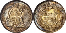 1870 Liberty Seated Half Dime. MS-67 (PCGS). CAC.

This otherwise relatively plentiful Liberty Seated half dime issue is a noteworthy condition rari...