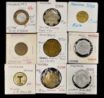 Helena. Lot of (9) Mostly Unlisted Tokens.

Includes AT THE BLUE RIBBON // GOOD FOR / 10 / IN MERCHANDISE. 24 mm. Bimetallic. Rubick and tokencatalo...