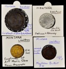Lewistown. Lot of (4) Unlisted Merchant Tokens.

Included are: COMPLIMENTS / OF / ART / MUSIC / STORE / LEWISTOWN, MONT. // PIANOS & PHOTOGRAPHS / E...