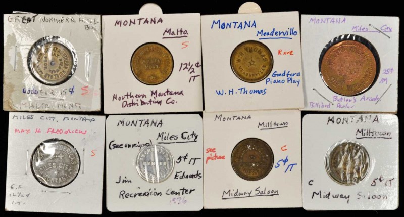 Malta to Milltown. Lot of (8) merchant tokens, all EV-6 in the 2020 Rubick Monta...