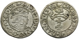 Sigismund I the Old, Groschen Danzig 1532 - PR
Połyskowy egzemplarz. Ładnie wybity.
Końcówka napisów PR.Reference: Kopicki 7296
Grade: VF+